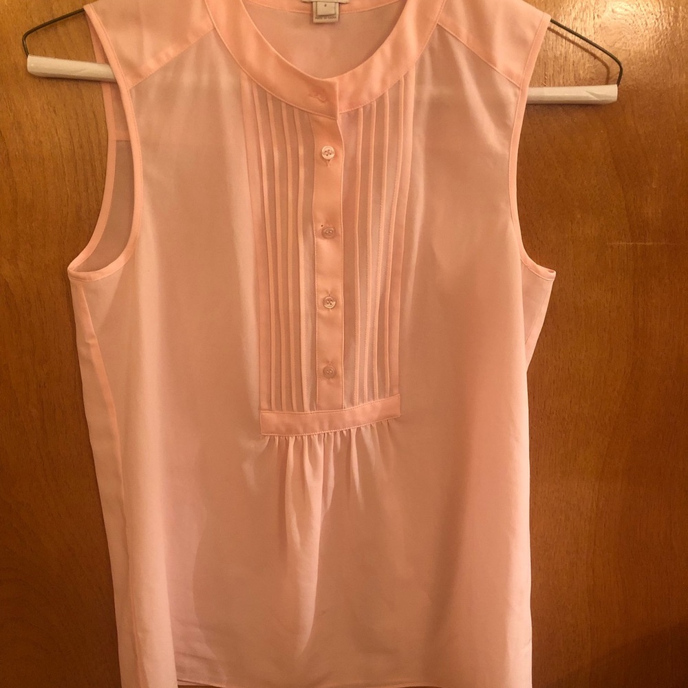 Jcrew light chiffon small pink shirt